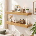 12 Inch Deep Floating Shelves Oak 30 Long 2