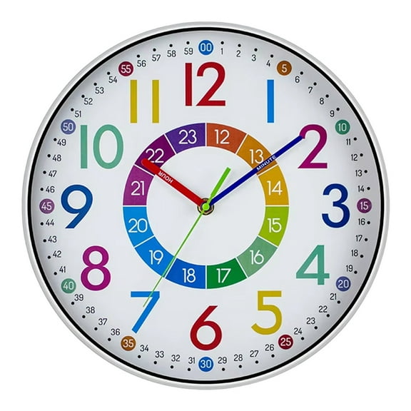12 Inch Digital Clock Mute Home Bedroom Living Room Wall Punch