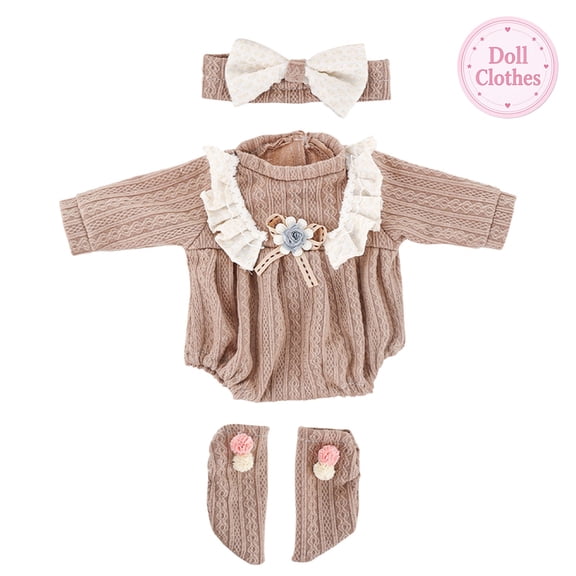 12 Inch Lifelike Reborn Baby Doll Clothes Outfit Accessories, Cute Daily Casual Clothing Set, Soft Comfortable Fabric, Pretend Play Doll Dress Up, for Playtime & Gift Giving