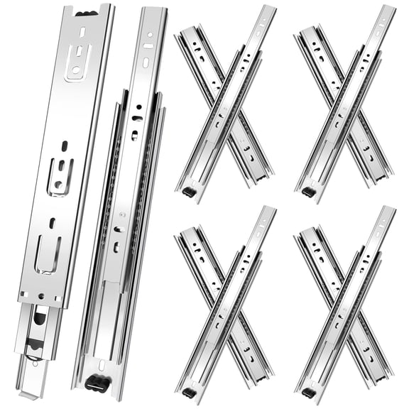 12 Inch Drawer Slides 4 Pairs Side Mount Cabinet Glides