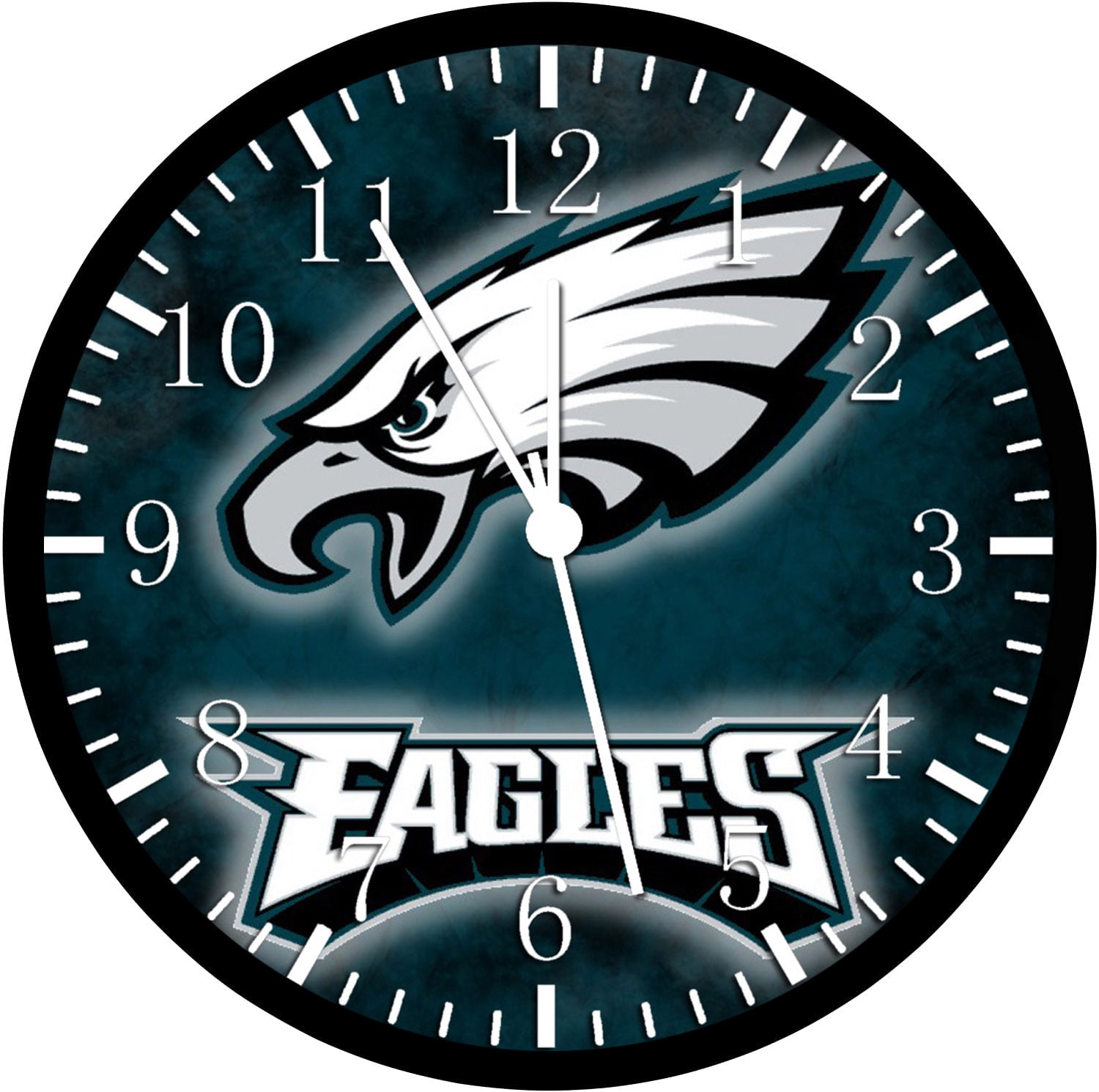 12 Inch Eagles Wall Clock Non-Ticking Silent Great for Decor and Gifts E419