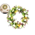 thumbnail image 1 of 12 Inch Easter Wreath with Colorful Eggs, Artificial Flower Wreath for Front Door Wall and Easter Decorations, 1 of 6
