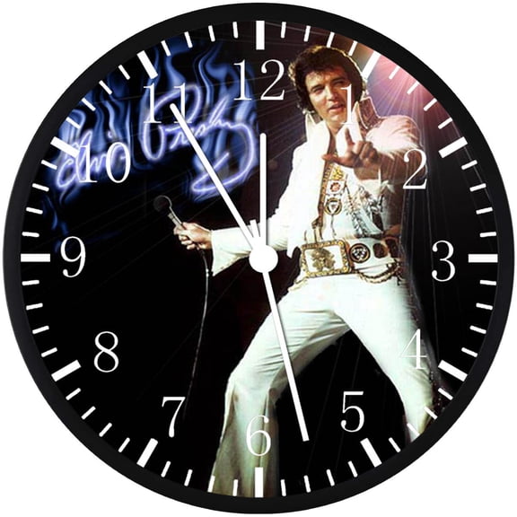 12 Inch Elvis Wall Clock Non-Ticking Silent Great for Decor and Gifts G25