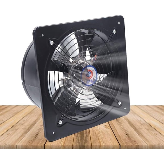 12 Inch Explosion-Proof Fan - Industrial Ventilation Extractor Fan Spray Booth Paint Fumes Exhaust Flow Axial Fan,125W High Velocity Utility Air Blower Fan,2800r/min,Black,Wall Mounted Axial Exhaust