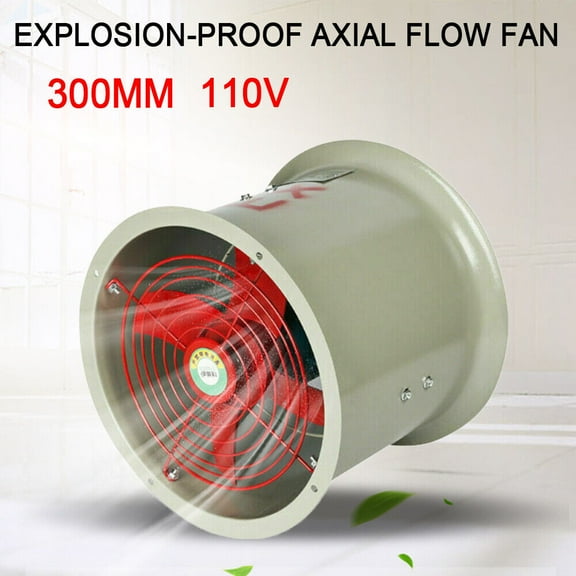 12 Inch Explosion-proof Axial Fan 300mm Pipe Spray Booth Paint Fumes Exhaust Fan