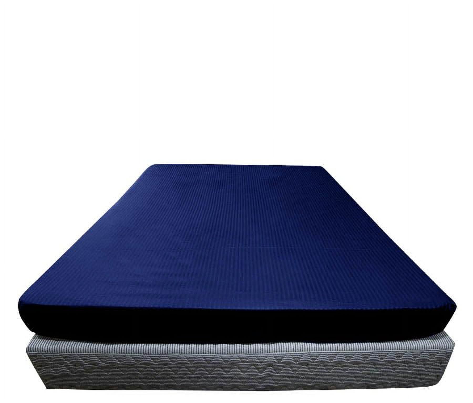 12 Inch Extra Deep Fitted Sheet/Bottom Sheet (Full, Stripe Royal Blue