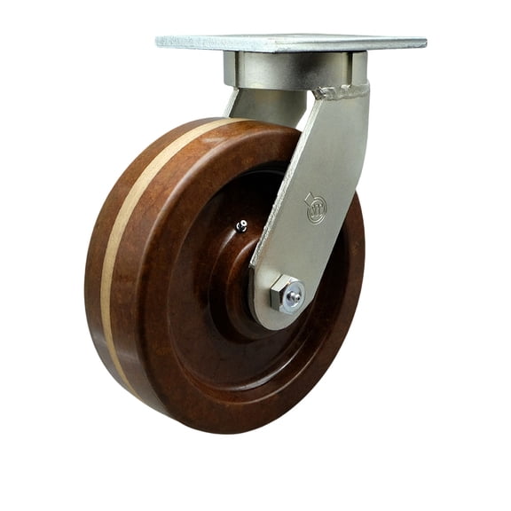 12 Inch Extra Heavy Duty High Temp Phenolic Wheel Swivel Caster with Swivel Lock