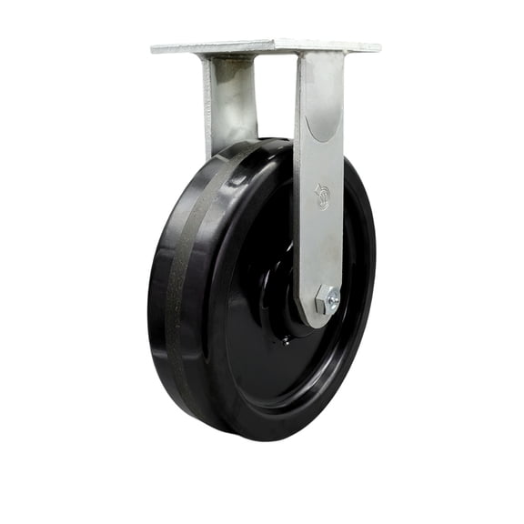12 Inch Extra Heavy Duty Phenolic Wheel Rigid Top Plate Caster Service Caster