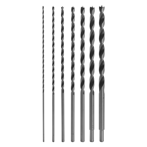 12 Inch Extra Long Brad Point Wood Drill Bit Set 1/8"-1/2" for Wood, PVC, MDF, Drywall