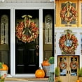 thumbnail image 1 of 12 Inch Fall Wreaths for Front Door, Fall Welcome Sign, Autumn Garland Hydrangea Wreaths with Bow,2025 Artificial Orange Farmhouse Fall Flower Wreath for Front Door Outside Indoors Thanksgiving Decor, 1 of 10