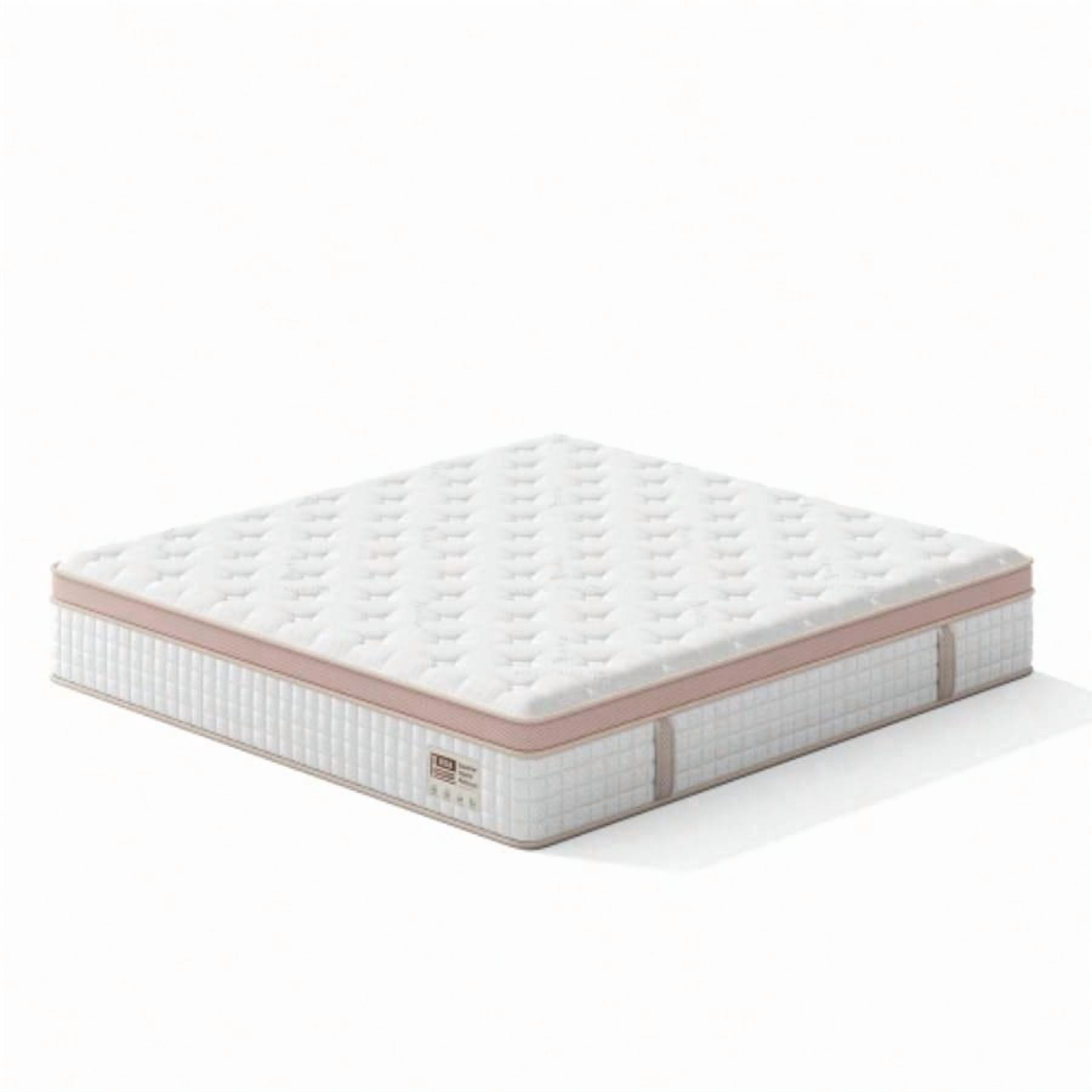 12 Inch Firm Hybrid Mattress, King Size, Gel Foam & Pocket Springs, Pressure Relief & Motion Isolation for Bedroom