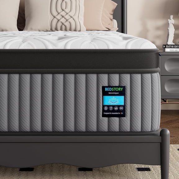 12 Inch Firm Queen Mattress 7-Zone Hybrid Mattress with Extra Lumbar Support, Deep Sleep Bed in a Box - 365-Night Trial, Fiberglass-Free, CertiPUR-US Certified, 10 Years Warranty