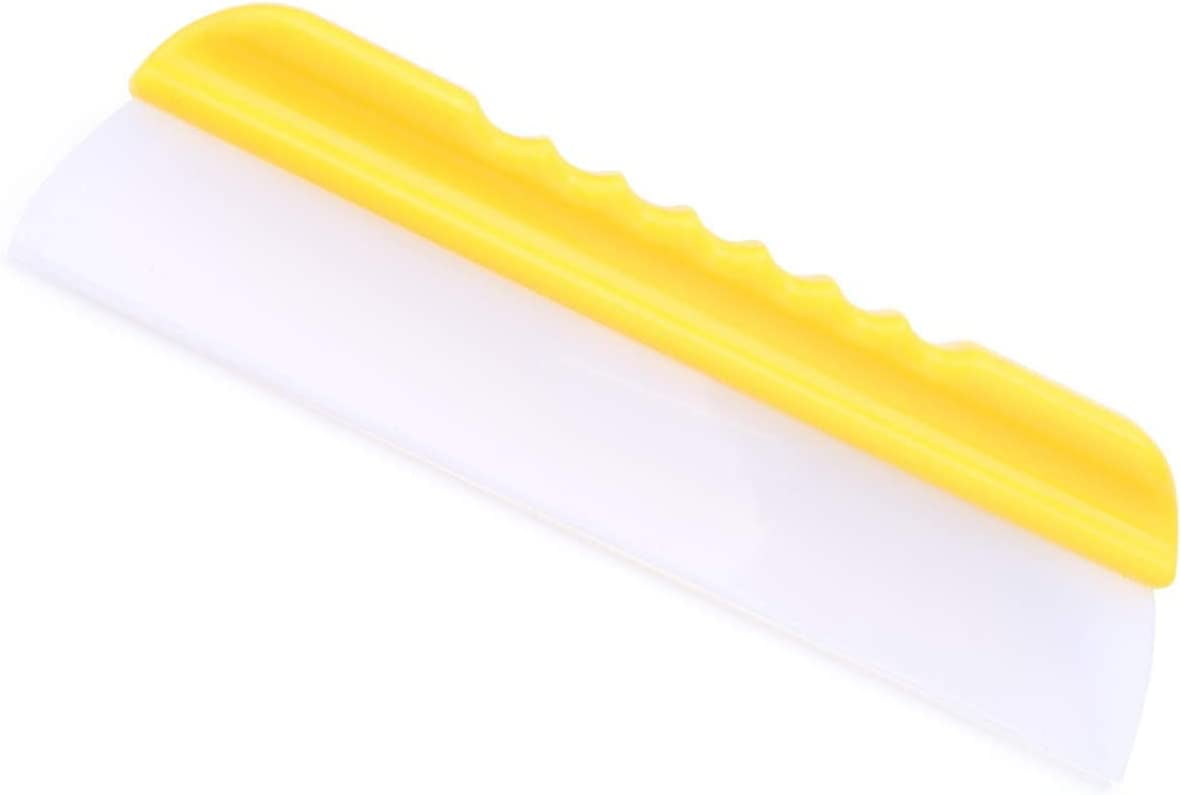 12 Inch Flexible Silicone Squeegee T-Bar Water Blade for Car or Home Glass Yellow Handle