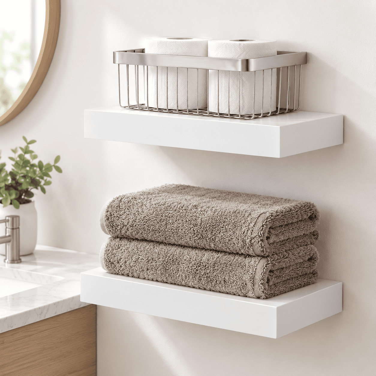 12 Inch Floating Shelves High-end Solid Pine Wood Set Of 2 - Walmart.com
