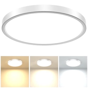 GPED 11.8 Inch Flush Mount Ceiling Light Fixture,3000K/4000K/6500K Ceiling Light, LED Round Flat Panel Light, LED Ceiling Light for Living Room,Bedroom,Kitchen,Bathroom,Hallway