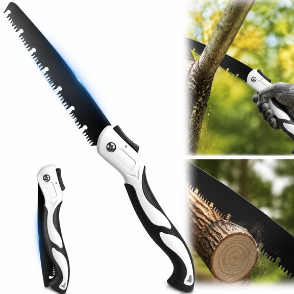 12 Inch Folding Hand Saw for Tree Pruning, Anti-Rust Coating, Compact Camping Saw for Gardening, Woodworking, Branch Cutting