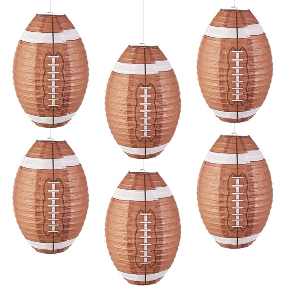 12 Inch Football Party Decorations Football Lanterns Football Paper Lanterns Football Hanging Lanterns Creative Football Party Decorations
