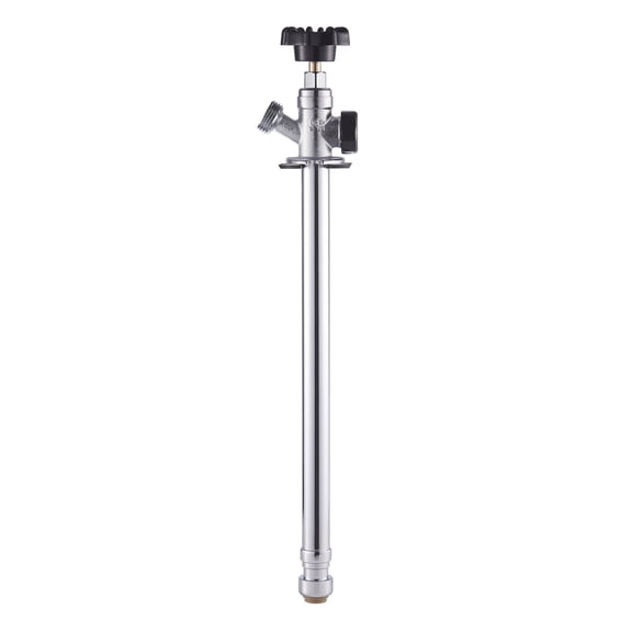 12-Inch Frost-Free Sillcock, 1/2" PTC x 3/4" MHT Anti-Siphon Lead-Free Brass Hose Bibb Valve for PEX, Copper and CPVC Pipes
