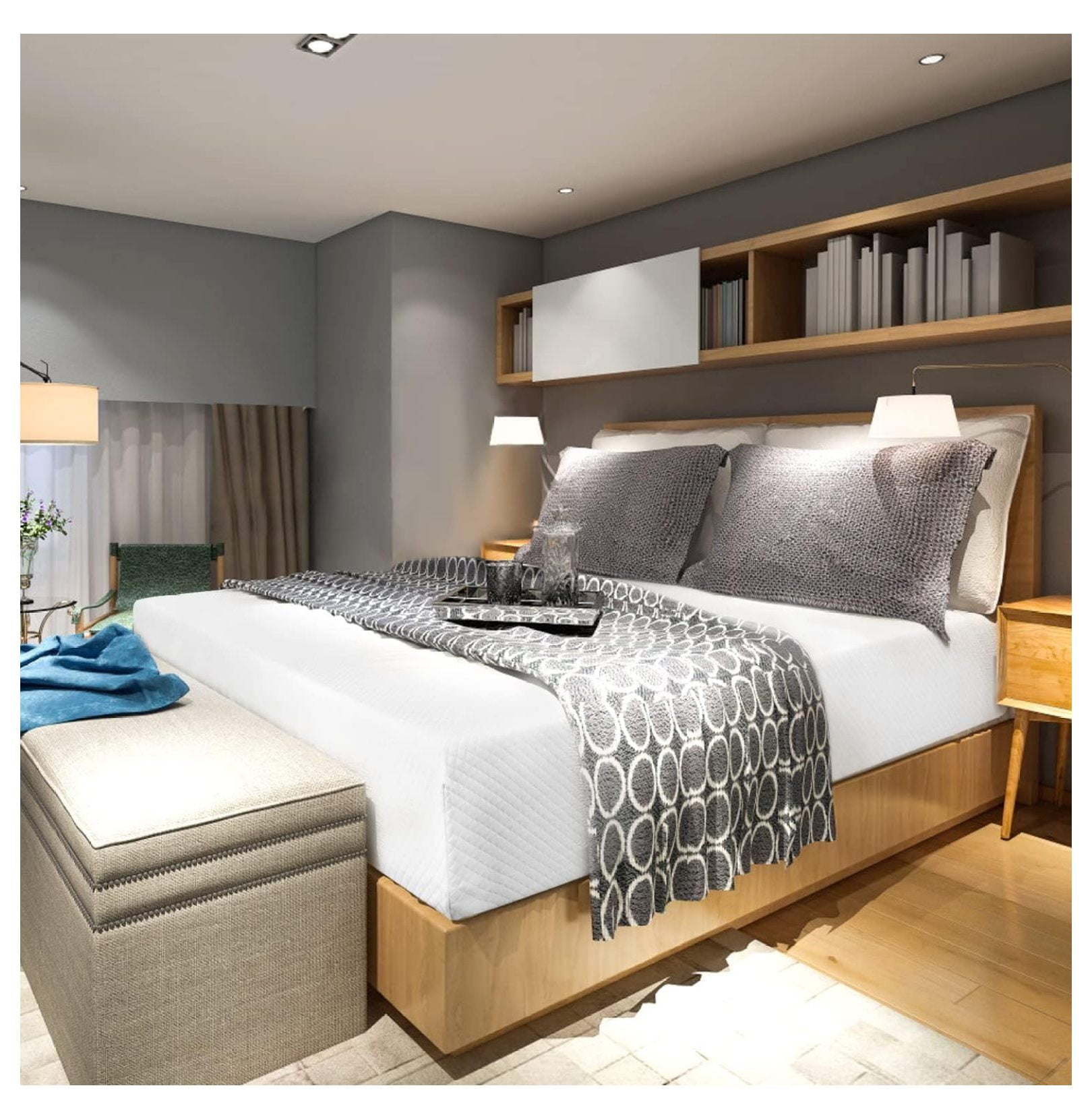 12 Inch Full Gel Memory Foam Mattress Pressure Relieving, Cooling Gel