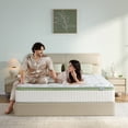 thumbnail image 1 of 12 Inch Full Hybrid Mattress in a Box, Gel Memory Foam & Innerspring Mattress, Medium Firm Bed Mattress with Motion Isolation & Edge Support,Green, 1 of 8