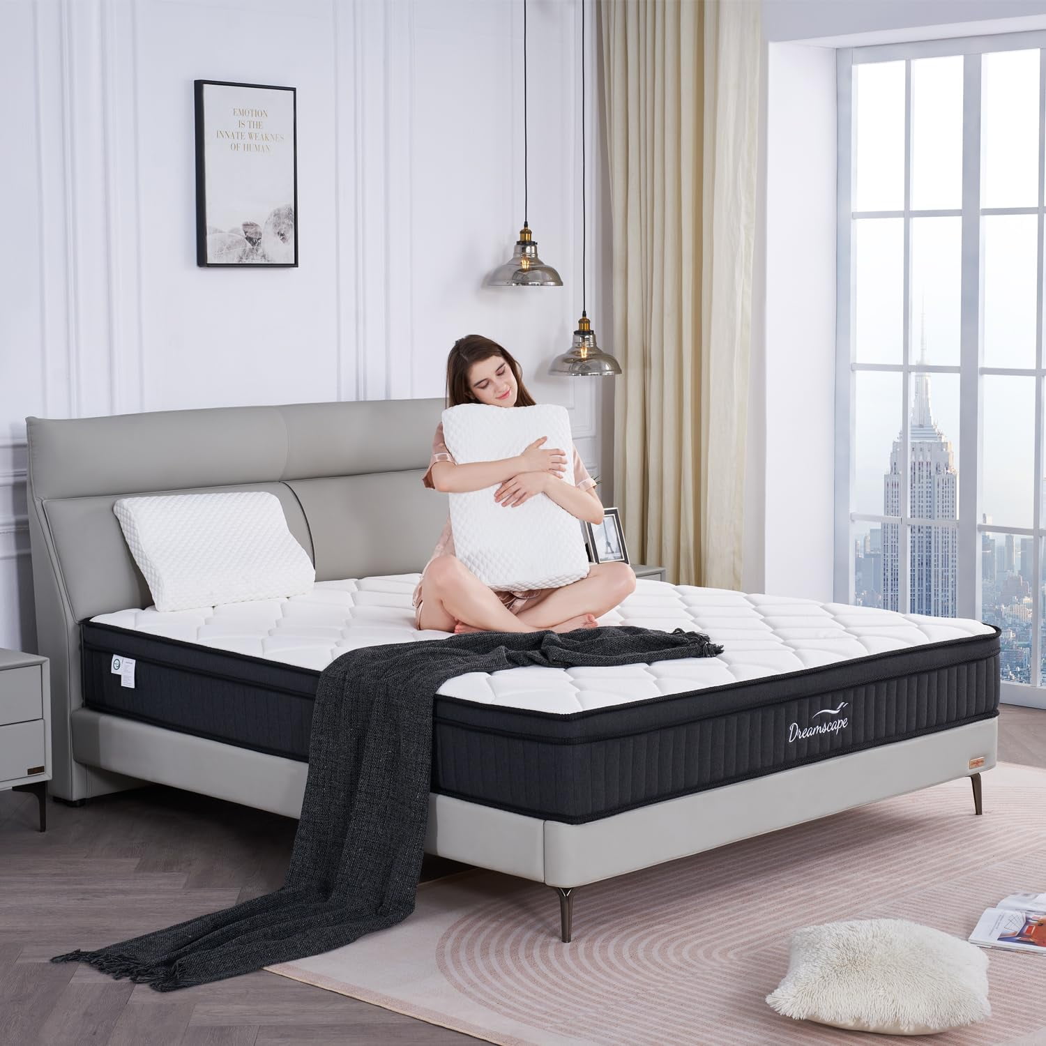 12 Inch Full Mattress in a Box Hybrid Design, Memory Foam with ...