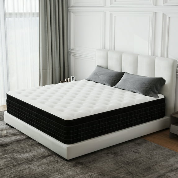 lemontalking 12 Inch Full Mattress Gel Memory Foam Spring Hybrid Mattress In A Box