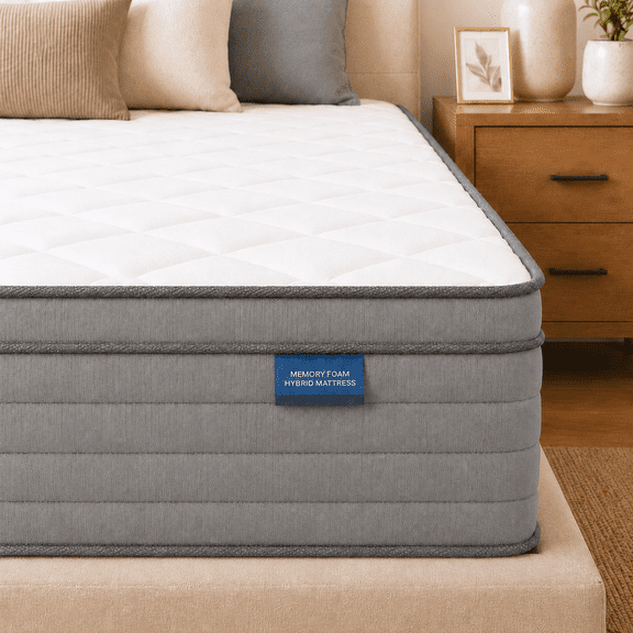 Arienivo Full Size Mattress 12" Hybrid Mattress in a Box, Cooling Gel Memory Foam and Pocket Coils, Medium Support, Pressure Relief & Motion Isolation for Adult
