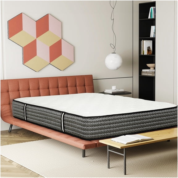 CHAMPFLAG Cooling Gel Hybrid Mattress, Full Size, Medium Plush Feel, Pocket Coils for Support, Pressure Relief, Bed-in-a-Box