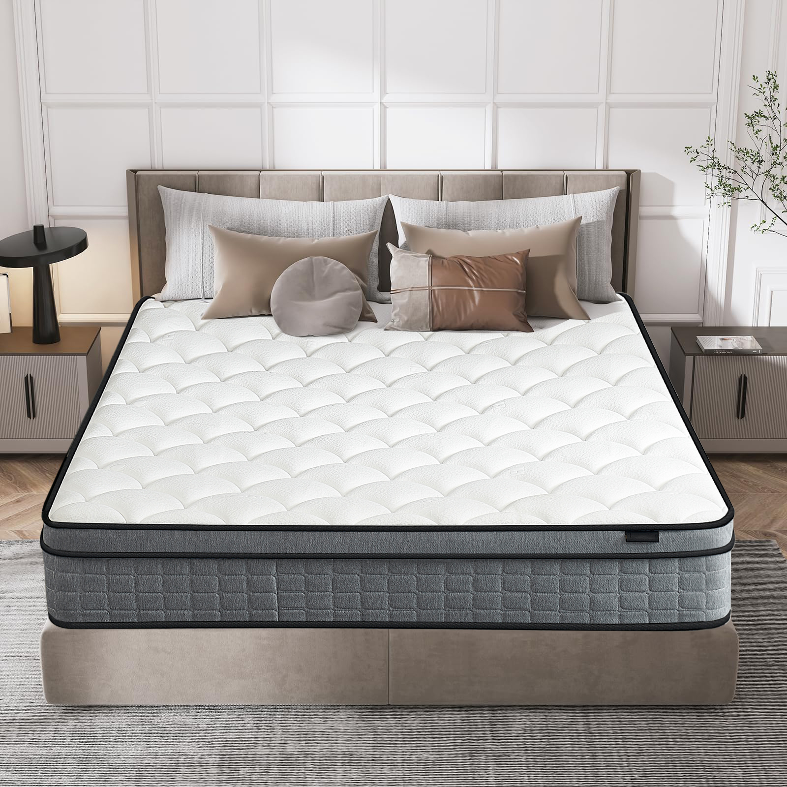 12 Inch Full Size Medium Firm Pressure Relief Hybrid Mattress in a Box