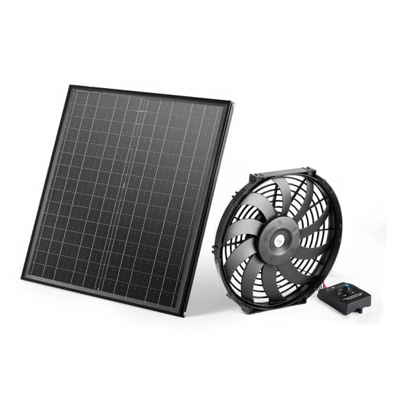 12 Inch Gable Mount Fan 1300 CFM - Attic Exhaust Fan with Thermostat - Ventilation for Attic, Warehouse, Barn