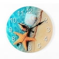 thumbnail image 1 of 12 Inch Glass Wall Clock - Shell, 1 of 4