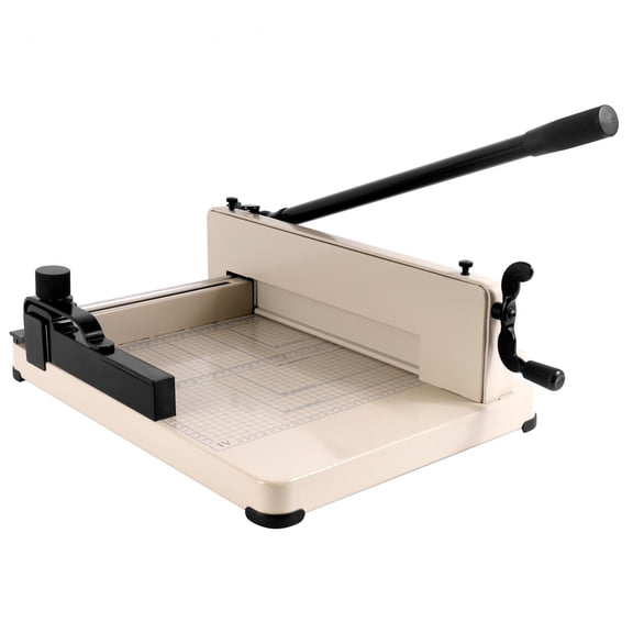12 Inch Guillotine Paper Cutter, Heavy Duty Stack Paper Trimmer, 500 Sheet Capacity A4 Cutter, High Speed Steel Blade with Safety Lock for Office Home