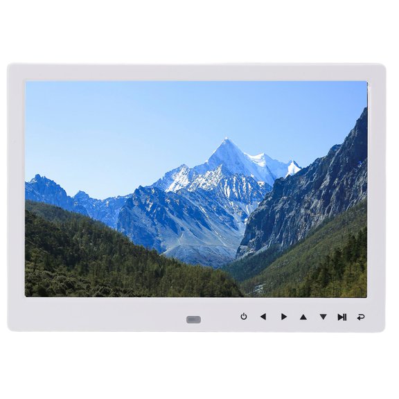 12 Inch HD Digital Picture Frame, IPS Screen, Wall Mountable, Versatile Digital Photo Frame with Remote Control, White