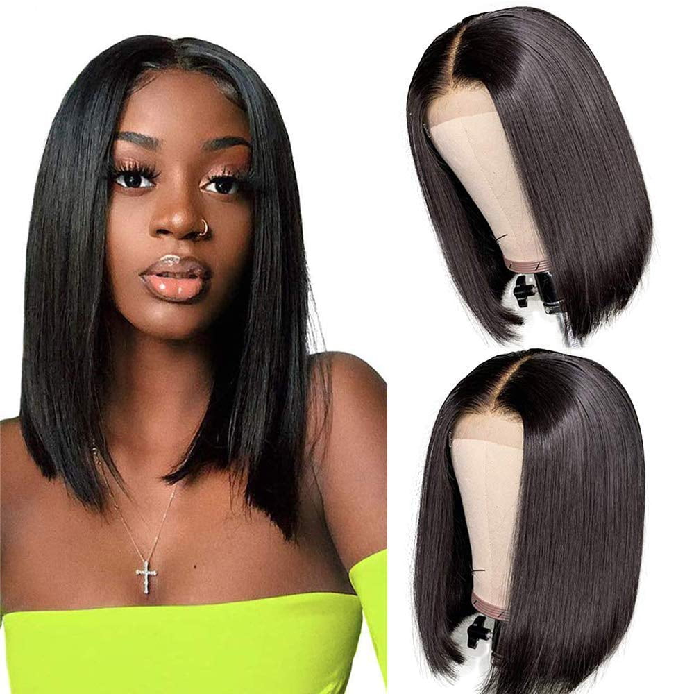 12 Inch HD Lace Bob Wig Human Hair 13X4 Lace Front Wigs Human Hair Wig ...