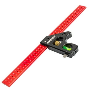 12 Inch Heavy Duty Combination Square Aluminum Alloy 45/90Woodworking Square Tool Multifunctional Rafter Combo Square Measuring Tools