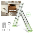 thumbnail image 1 of 12 Inch Heavy Duty Drawer Slides 500LB Capacity, Alloy Steel Lockin
g Drawer Slides Full Extension, 10 Pairs Silver Slide Rails for Furniture Cabinet, 1 of 7