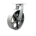thumbnail image 1 of 12 Inch Heavy Duty Red Semi Steel Cast Iron Wheel Swivel Caster with Swivel Lock, 1 of 2