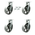 thumbnail image 1 of 12 Inch Heavy Duty Semi Steel Cast Iron Caster Set with Swivel Locks Set of 4, 1 of 2