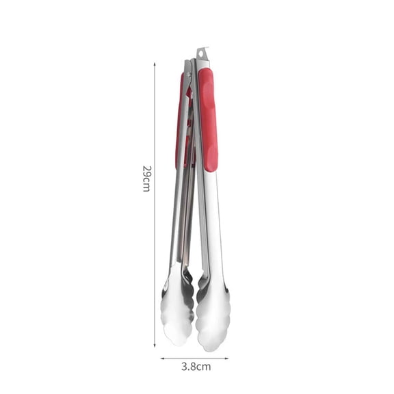 12 Inch Heavy Duty Stainless Steel Grill Tongs for Cooking Locking BBQ Turner Tong Set Heat Resistant Non-Slip Silicone Handle Extra Long Kitchen Outdoor Grilling Camping BBQ Tools for Meat