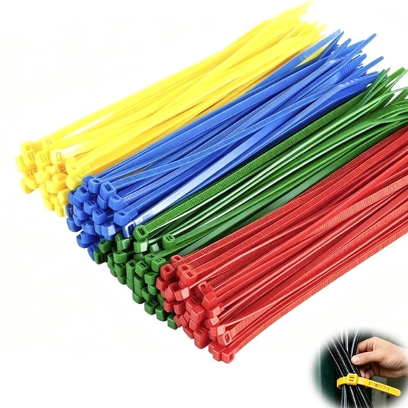 Tutuviw 12 Inch Heavy Duty Zip Wire Ties, 120 Pcs Small Colored Cable Zip Ties, Tie Fasten Wrap, UV Resistant Cable Tie Wraps, Nylon Cable Ties for Indoor and Outdoor Use