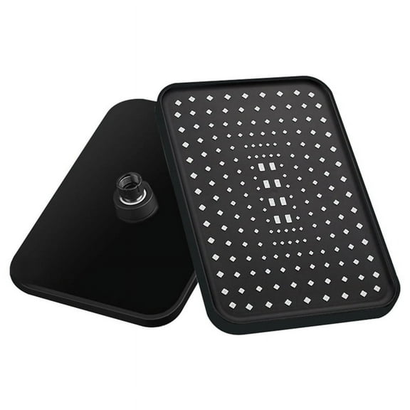 12 Inch High Pressure Top Rain Shower Head Larger Flow Rainfall Shower Heads Rainfall Showerhead-Black