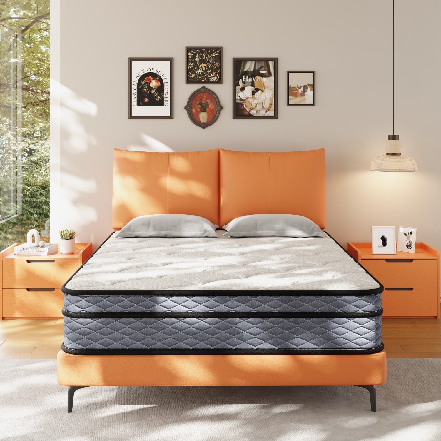 12 Inch Hybrid Full Size Mattresses Individually Wrapped Poccket Spring Mattress Medium Firm High Denstiy Foam Comfort Sleep Mattress in Box