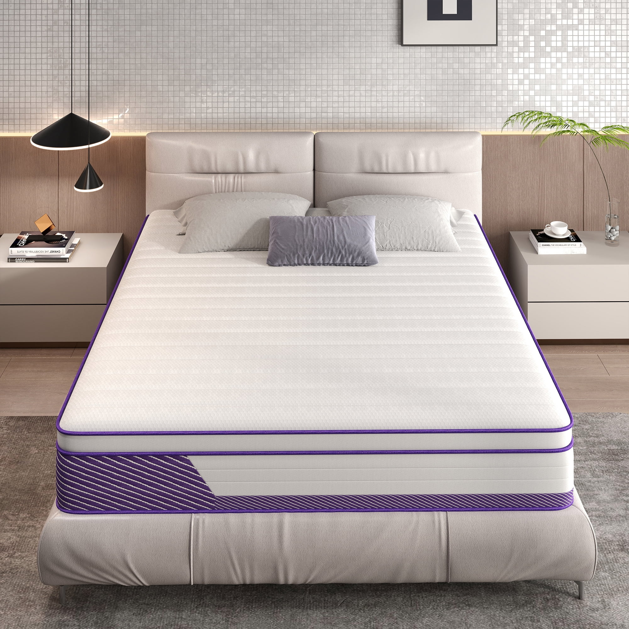 12 Inch Hybrid Memory Foam Medium Firm Construction Full Cooling