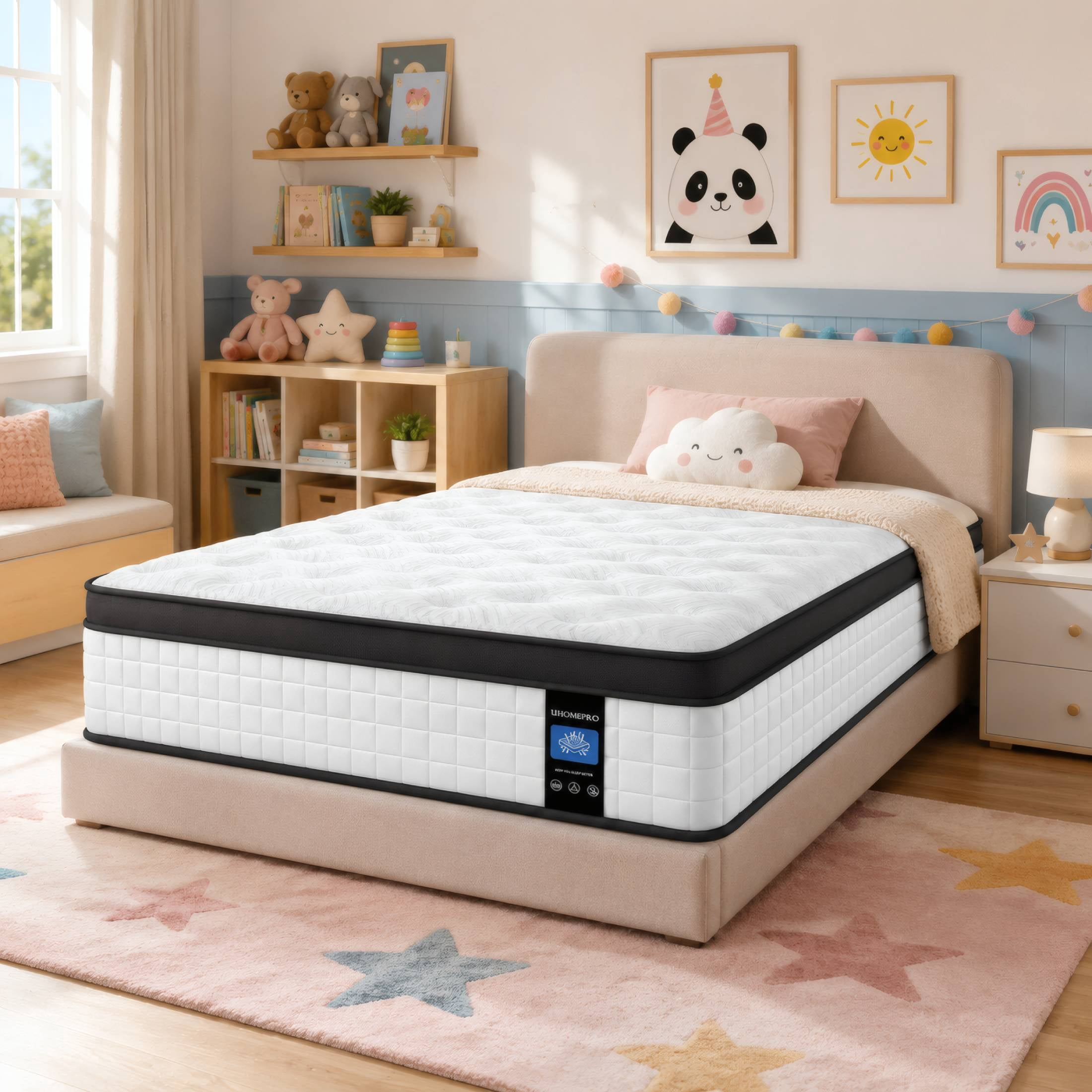12 Inch Twin Mattress in a Box, SESSLIFE Twin Memory Foam Mattress with Medium Firm Pocket Spring, CertiPUR-US Certified