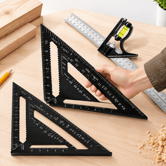 12 Inch Imperial Carpentry Square Combo Set, Woodworking Framing Layout Tool