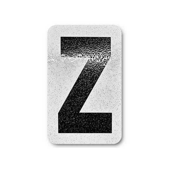 12 Inch Individual Letters for Mailbox, House, Office, Apartment, Easy Peel & Stick, Highly Reflective Aluminum Curb Letters (Z) Indoor/Outdoor, Perfect for Every Home Decor DIY Stickers