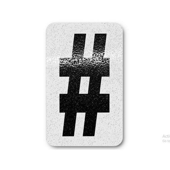 12 Inch Individual Symbols for Mailbox, House, Office, Apartment, Easy Peel & Stick, Highly Reflective Aluminum Curb Sign Number Sign (#) Indoor/Outdoor, Perfect for Every Home Decor DIY Stickers