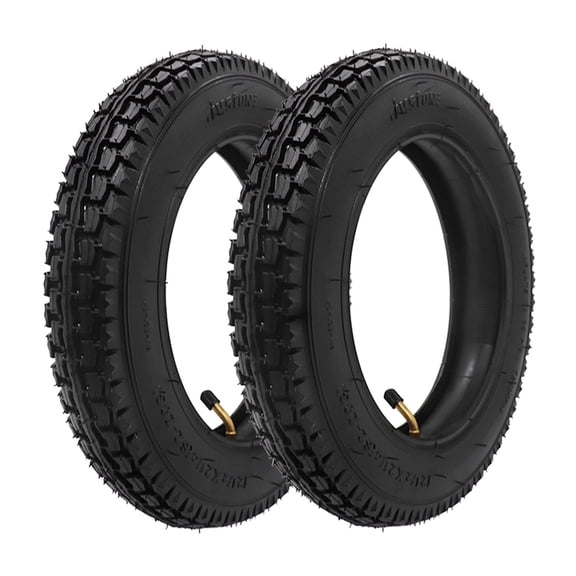 12 Inch Inner Tube and Tire Set 12 1/2 x 2 1/4 (62-203) and 12.5 x 2.50 Rubber Replacement For Electric Scooter or E-Bike Front or Rear Wheel