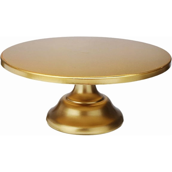 12 Inch Iron Round Cake Stand Cake Plate Pedestal Dessert Holder Wedding Birthday -Gold