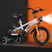 Semoprus 12 inch Kids Bike with Training Wheels & Handbrake, Adjustable Seat, LED Headlight, Bicycle for Boys and Girls Ages 2-3